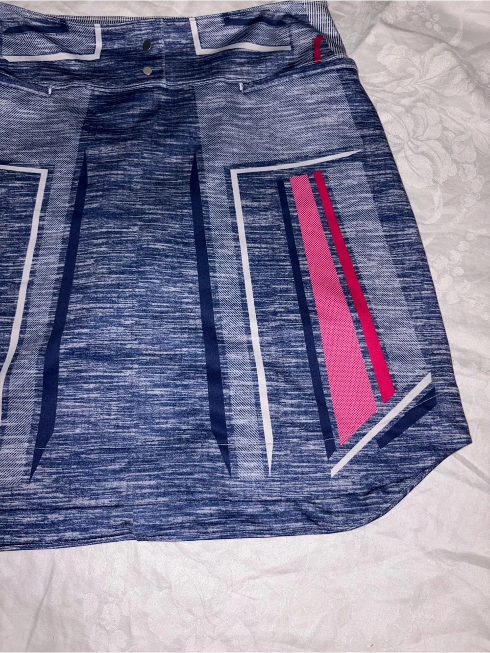 HTF Like new Lucky in Love Blue pink Tennis Skort